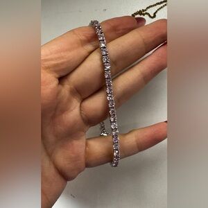 Elegant Pink Tennis Bracelet